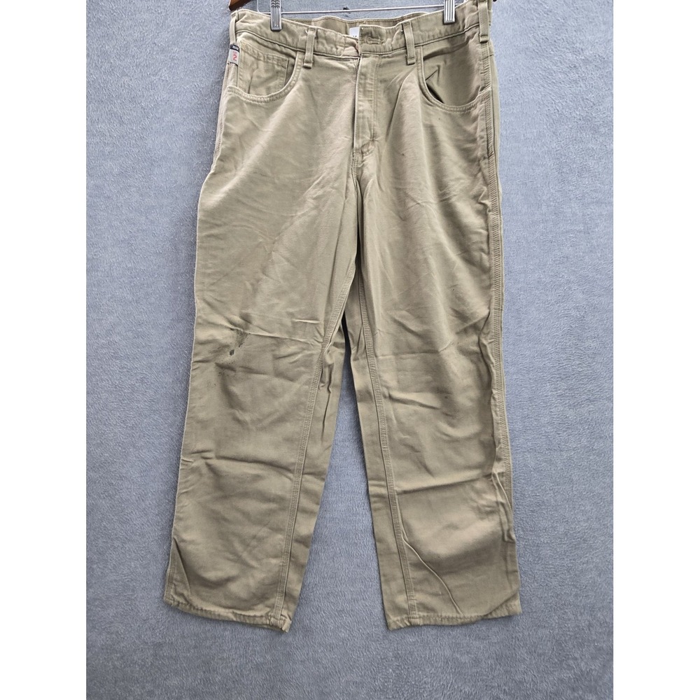 VINTAGE Carhartt FR Men Pants 34X30 Canvas Work Pants Midweight Loose Y2K READ